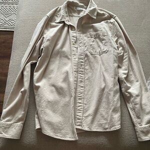 GAP Men's Beige Button-Up Shirt Jacket